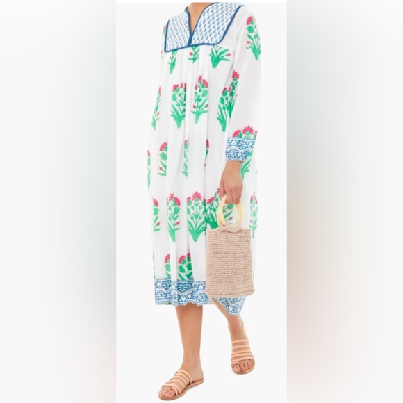 Sz Blockprints Dresses & Skirts - SZ Blockprints White Floral Maxi Dress, size small